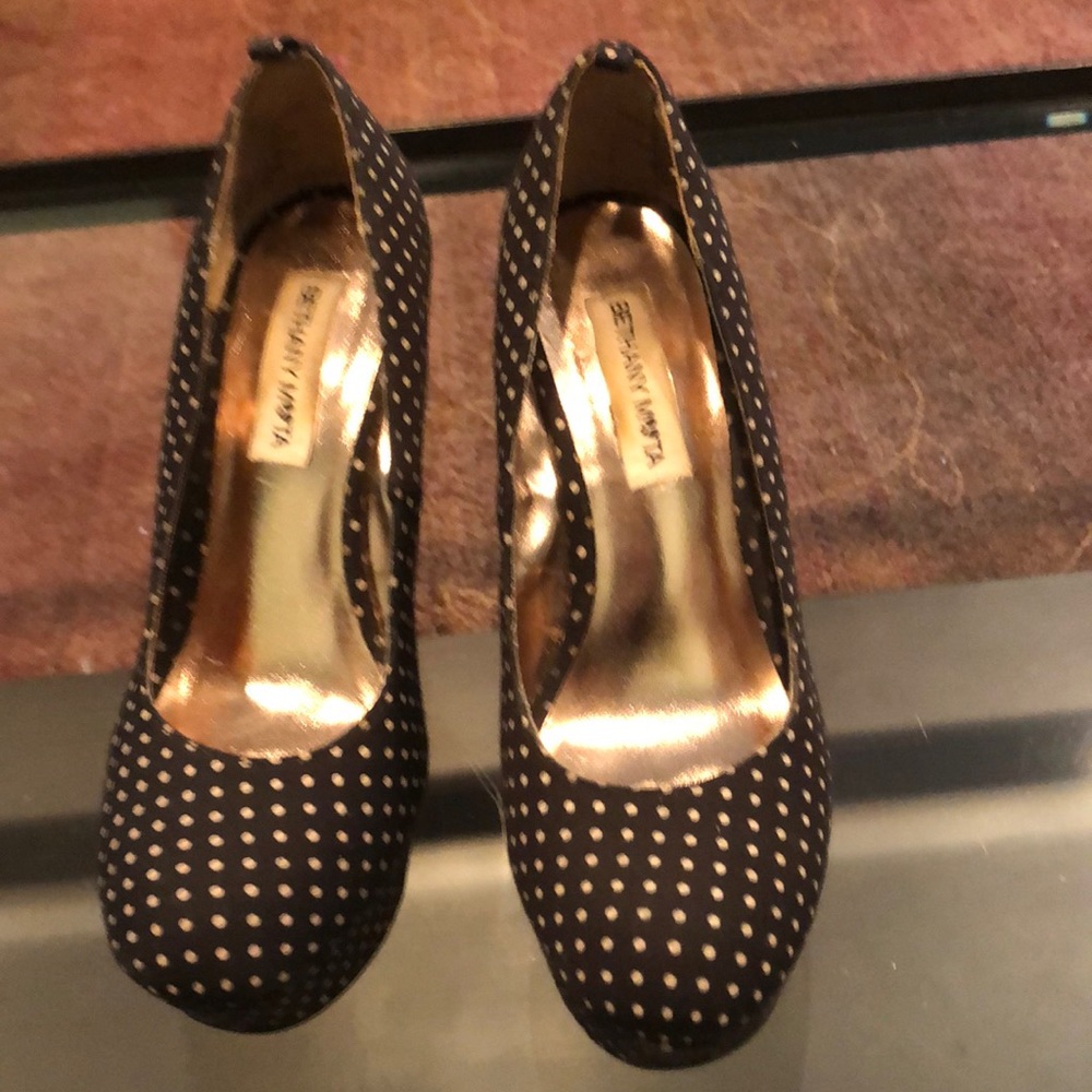 Polka dot platform shoes